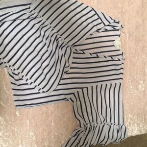 Blouse with bell sleeves